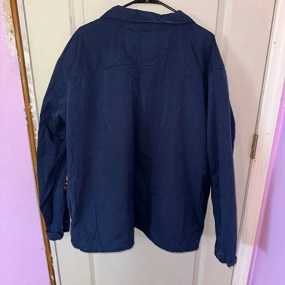 Columbia Full Zip Wind Breaker Jacket Men's Size XXL Navy Pockets - Picture 2 of 6